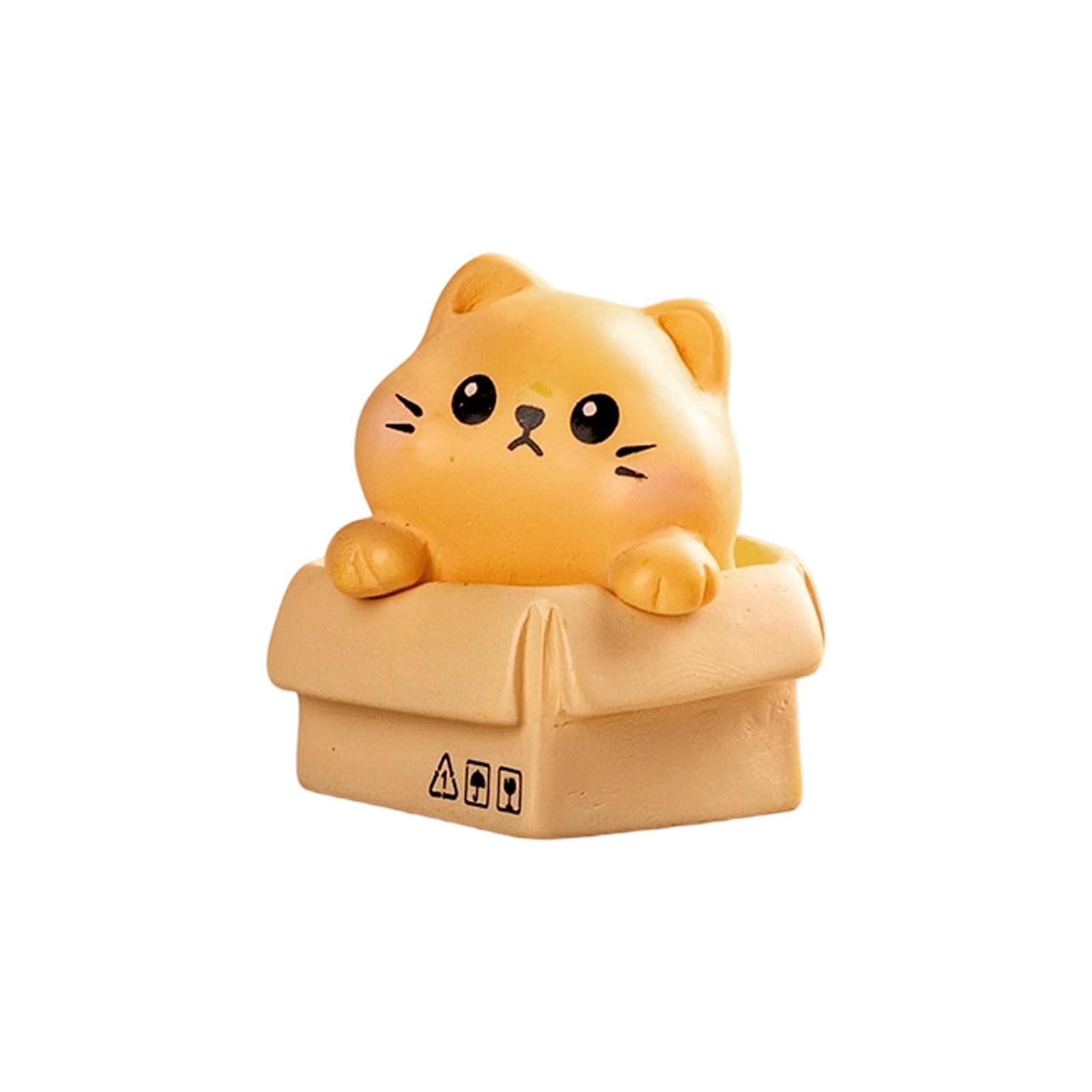Hsioluted Whimsical Cats Resin Statue Car Interior Accessory Small Size Auto Decors for Desk Shelf Decoration Easy Maintenance Lovely Cats Dashboard Ornament Resin