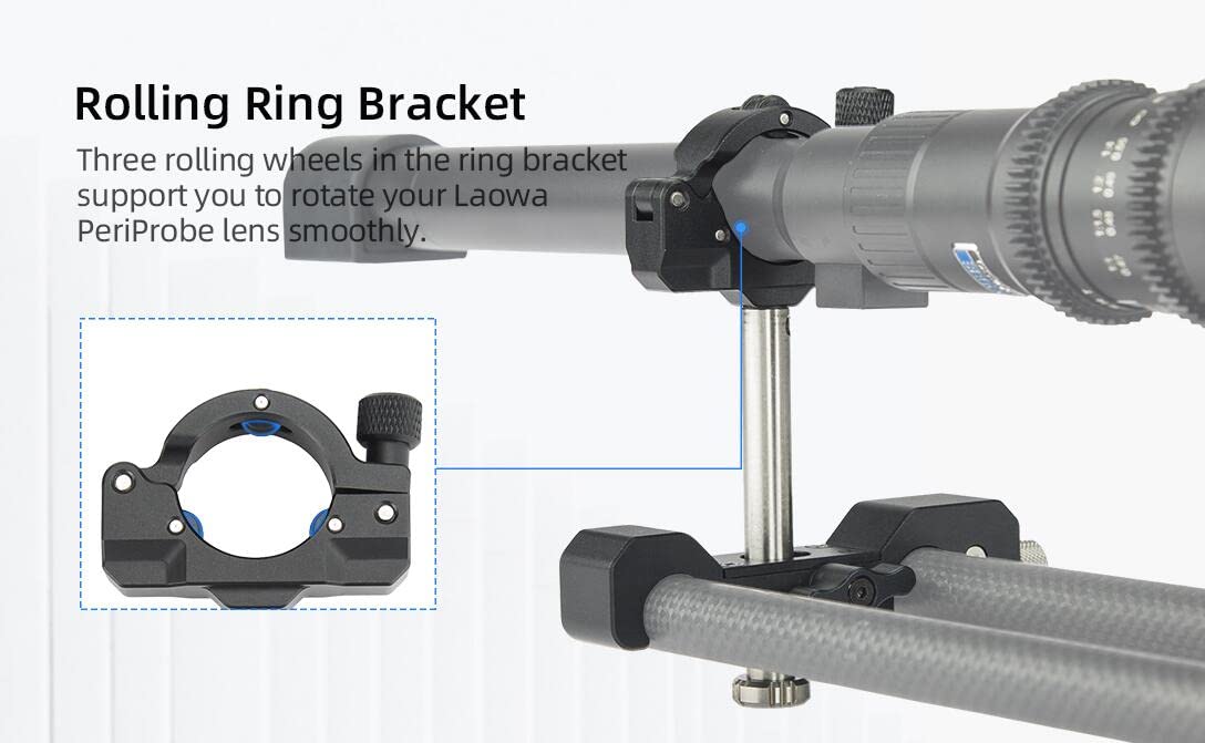Nitze N04E2 Support d'objectif LWS 15 mm compatible avec les objectifs LAOWA 24 mm T14 2X Periprobe pour système d'épaule DSLR