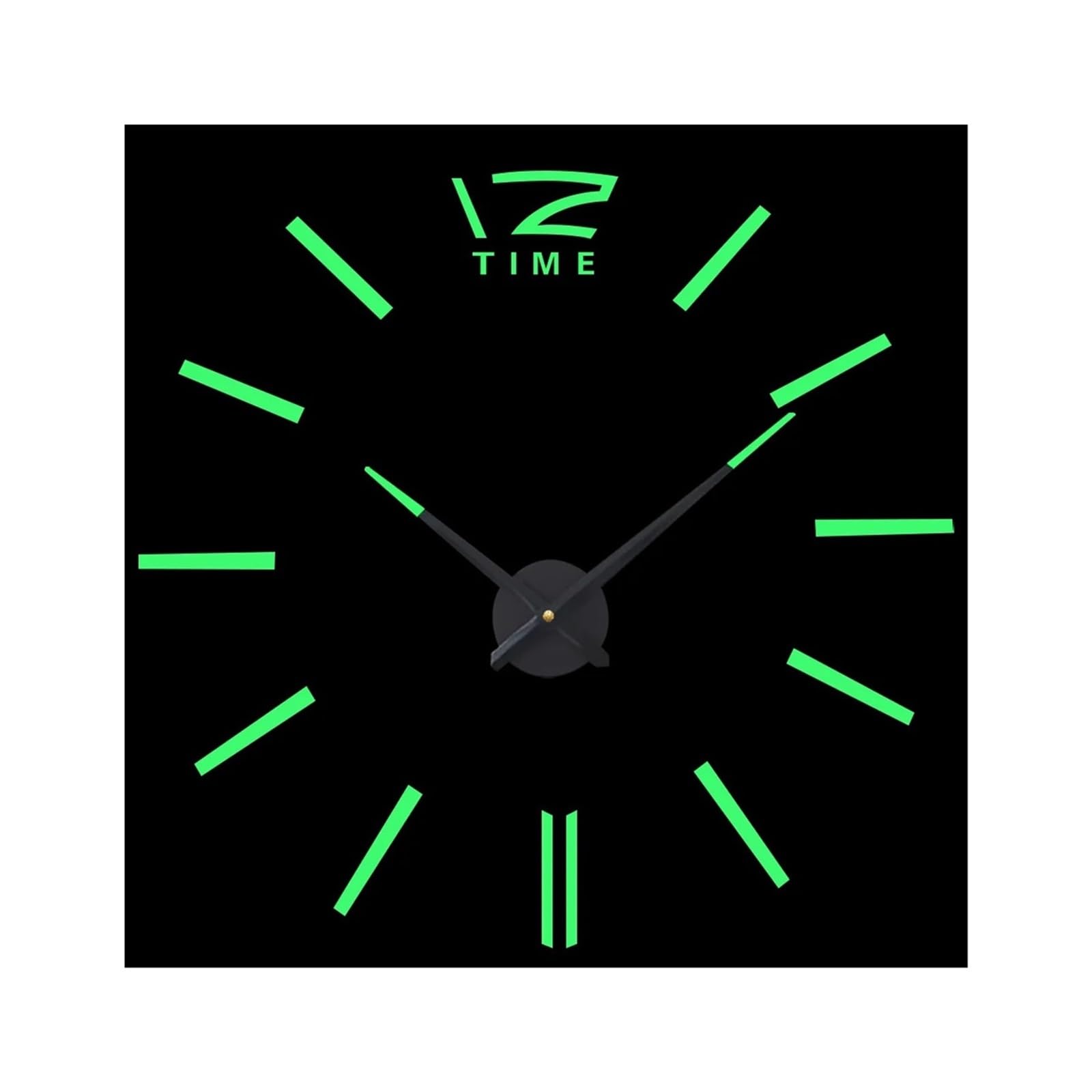 Orologio Da Parete Luminoso Led Orologio Da Parete Grande 27/37/47 Pollici, Acrilico 3D Autoadesivo, Quarzo Silenzioso Per Casa Soggiorno Cucina(47inch(80-120cm) EVA)