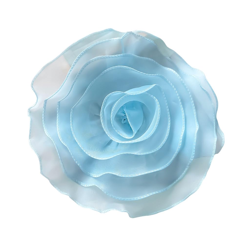 10inch Extra Large Flower Brooch Pin for Women Fashion Dainty Organza Satin Fabric Big Camellia Brooches Lapel Pins Wedding Dance Party Dress Accessories Exaggerated Jewelry Gift