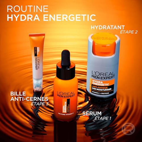 'oréal men expert hydra energetic sérum shot 100% vitamine c pure 30ml - vue 9