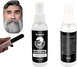 Spray de cabelo masculino para alisamento de barba de 100 ml, spray térmico protetor de 80 °C a 230 °C para proteção de alisamento térmico, estilo evita danos e quebras para cabelo e