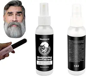 Spray de cabelo masculino para alisamento de barba de 100 ml, spray térmico protetor de 80 °C a 230 °C para proteção de alisamento térmico, estilo evita danos e quebras para cabelo e
