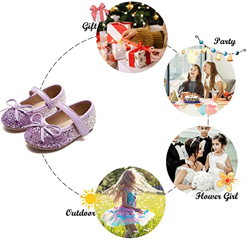 Image of Felix & Flora Toddler Flower Girl Dress Shoes - Girl Ballet Flats Party School Shoes Wedding