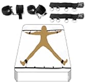 Sex Ties for Ankles and Wrists with Bar Men Bed Bondaged Restraint Kit for Couples Under King Bed Straps Sex Tie Downs Under Mattress Adult Play BDSM Toys Hand Cuff Set for Bedroom Sweatshirt