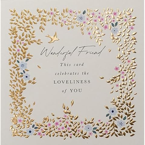 Paperlink Wonderful Friend Birthday Card with Foil Cover