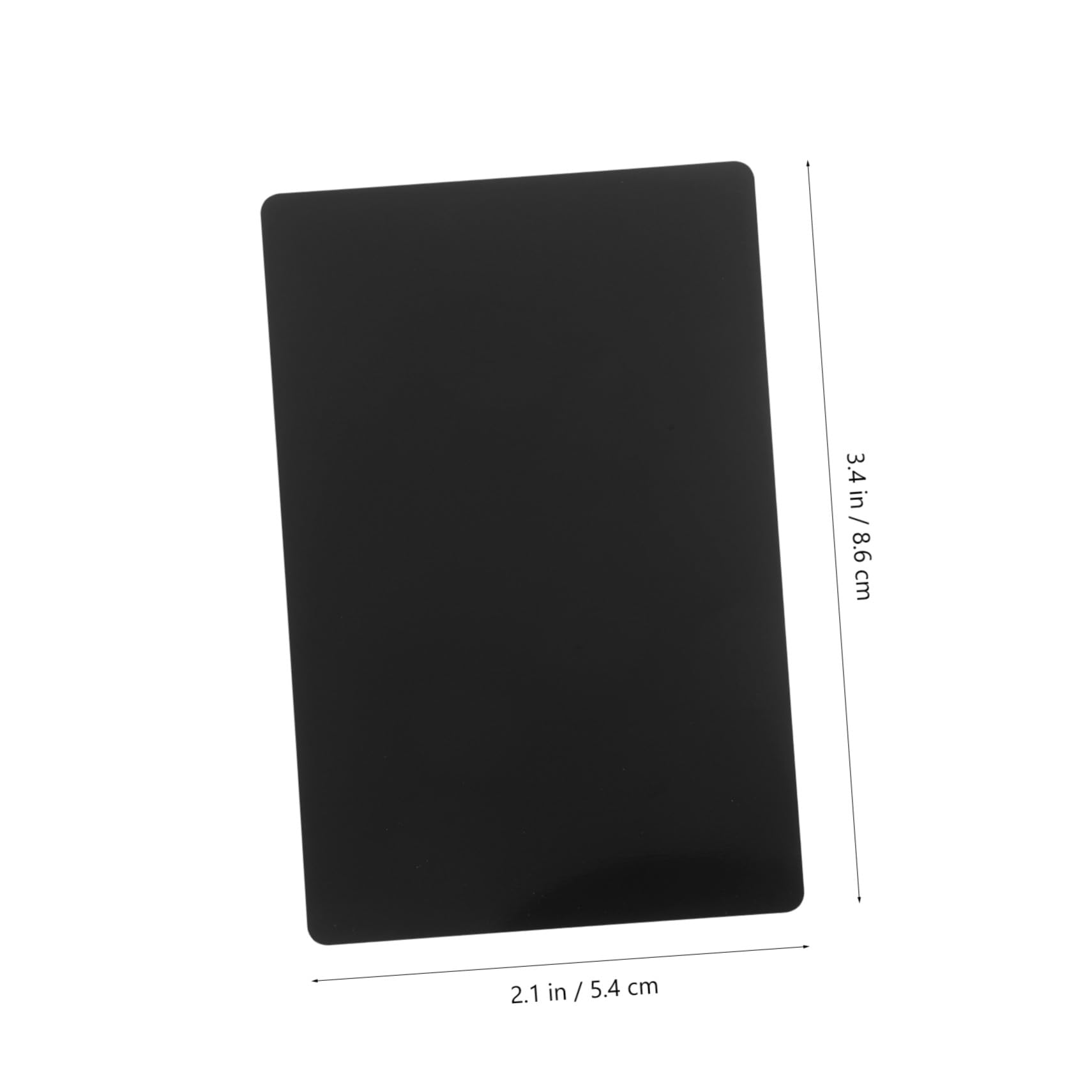Cartes de Visite en Aluminium Vierges 300 Pièces, Bords Arrondis Noirs