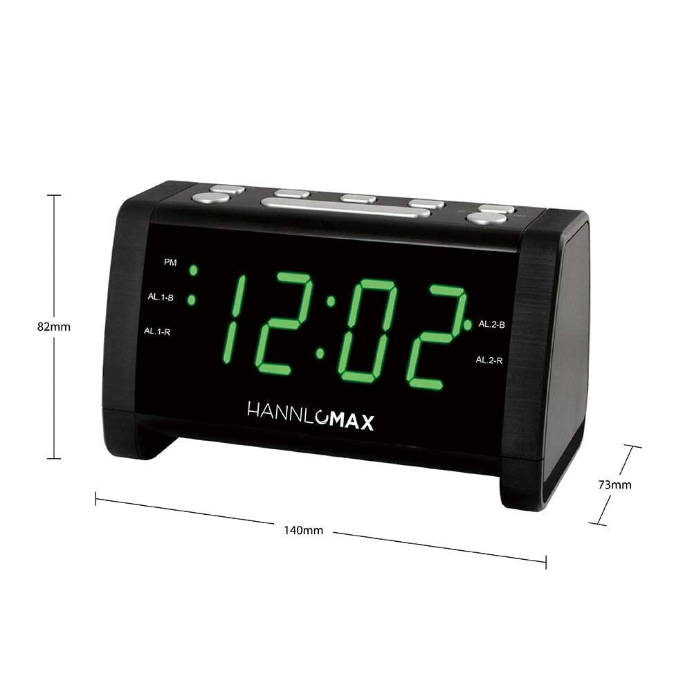 Sunrise Alarm Clock AM FM Radio Clock HANNLOMAX HX-138CR Alarm Clock ...