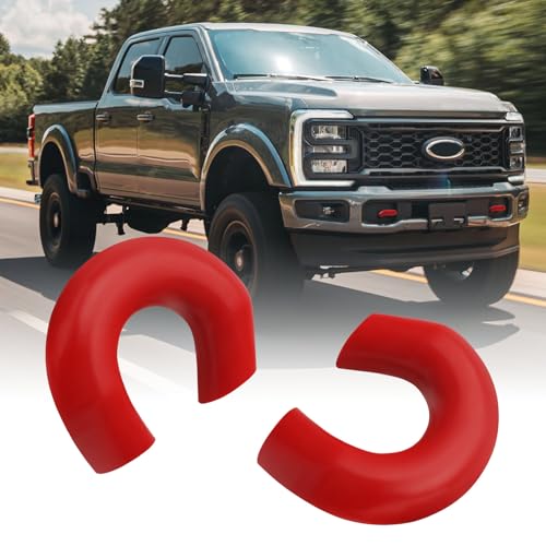 TECHPICCO Tow Hooks Covers for Ford Super Duty F250 F350 F450 2017-2026 Compatible with Ford Super Duty F250 F350 F450 Accessories 2017-2026 (Red)