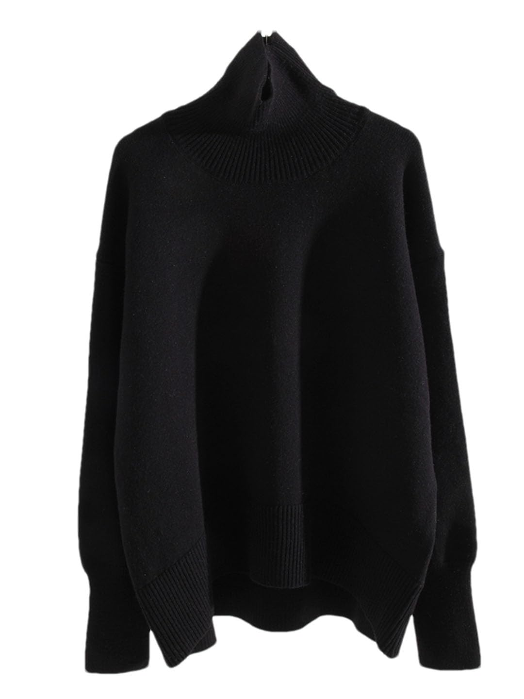 Vogrtcc Suéter De Cuello Alto para Mujer Jerséis Sueltos Casual Prendas De Punto Top