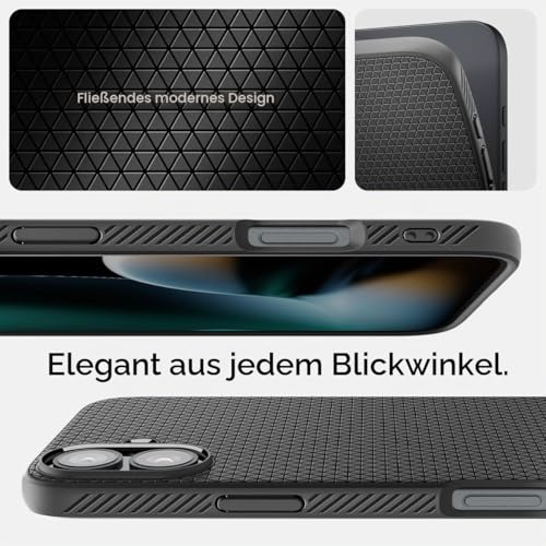 Spigen iPhone 16 Hülle Liquid Air -Matte Black – Ansicht 3