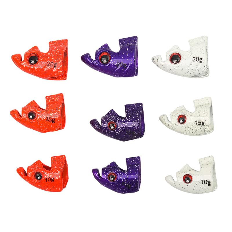 6pcs Fishing Bait Lure Tackle Accessories Squid Jig Tip Run Weight Sinker for Wood Shrimp Prawn Lure Bait