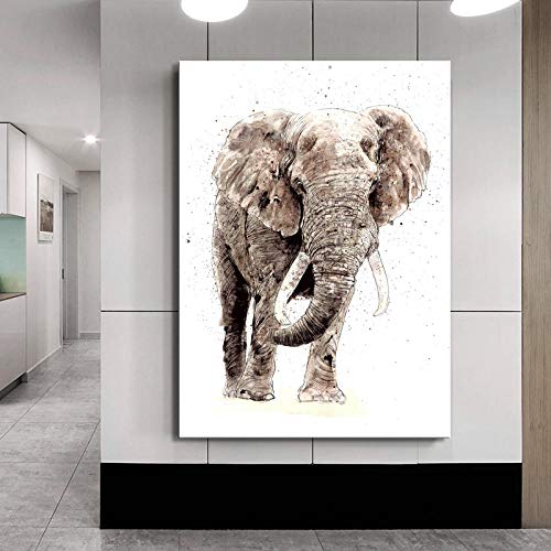 Lienzo de elefante abstracto de gran calidad artistica para salones 3