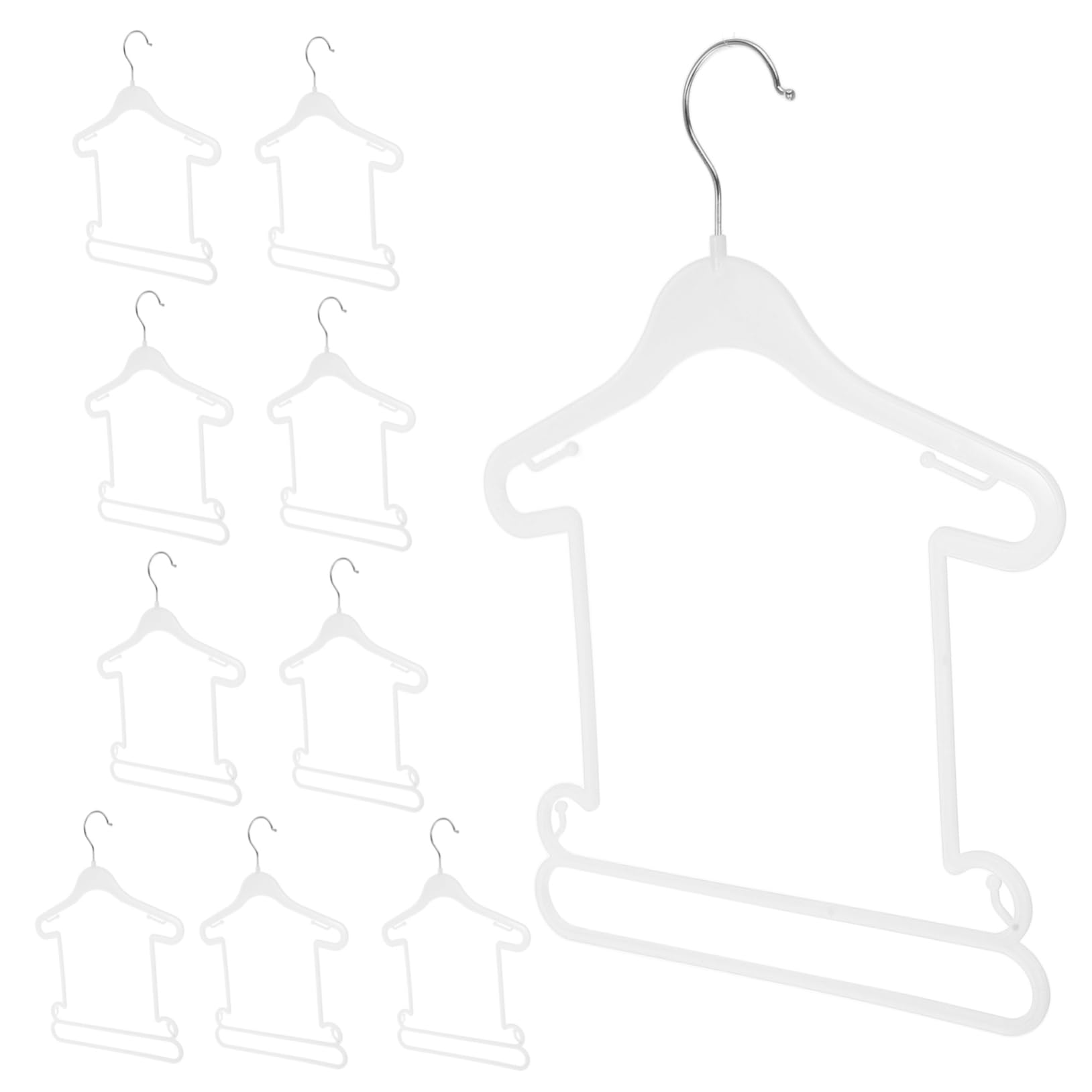 PRETYZOOM Baby Hangers 10 Pack Plastic Newborn and Infant Clothing Hangers Versatile for Sets Swimsuits Easy to Use