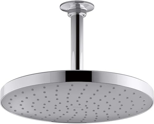 Miniatura 28 de Kohler 76465-Y-BN Awaken Cabezal de lluvia de una sola función, 2.5 gpm, níquel cepillado vibrante Vibrant Brushed Nickel,Negro mate,Bronce frotado