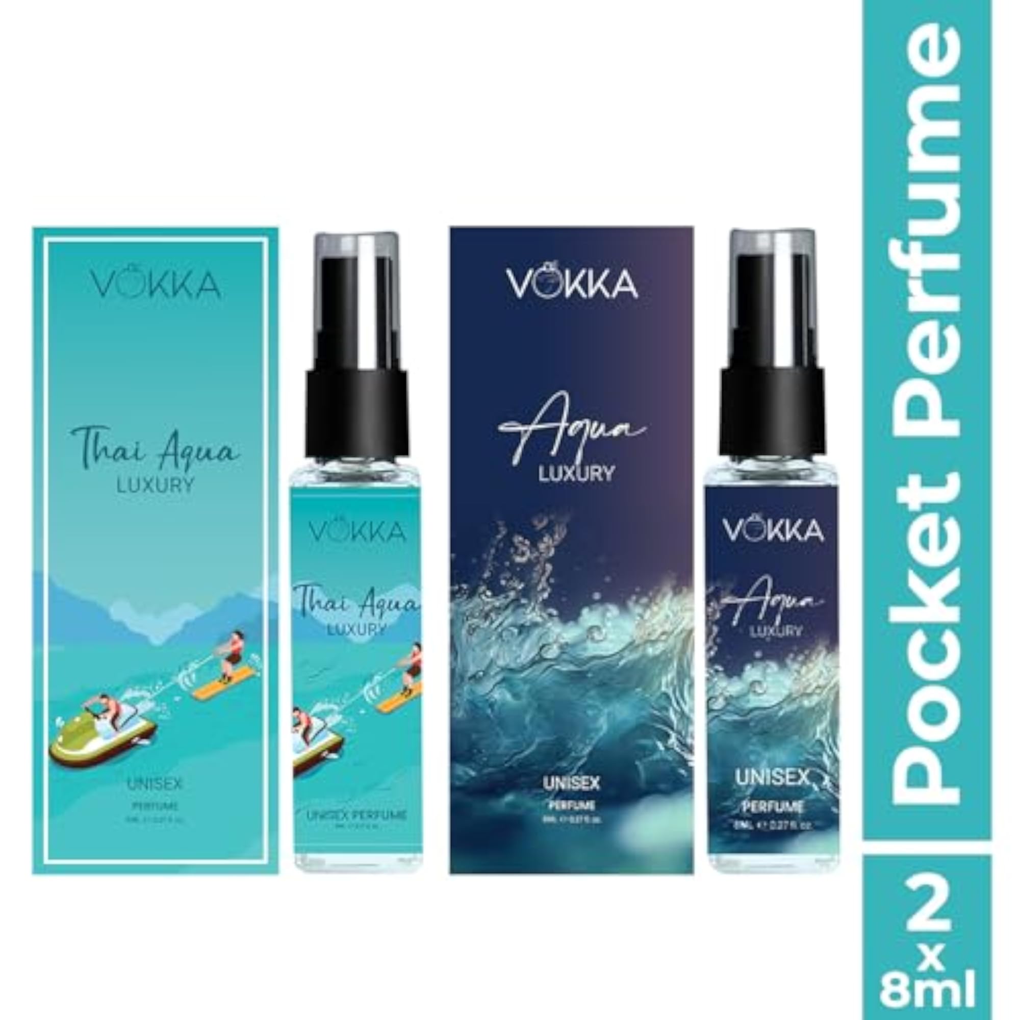 Pocket Perfume Thai Aqua, Unisex Luxury Fragrance Set