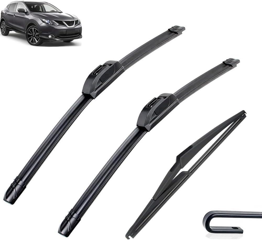 ZhangXD Front Windscreen Wipers For Nissan Qashqai J11 2013-2020, Windshield Window Brush Front Wiper Blades All-Weather Replacement Set Easy Installation