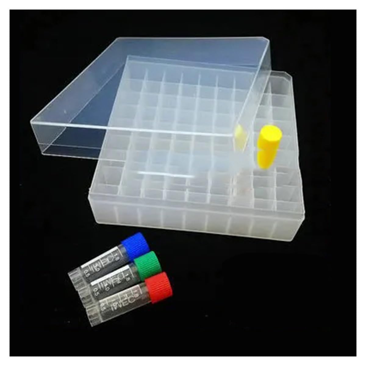 Laboratorium 12/20/25/81/100 otwór 1,8 ml pudełko z tworzywa sztucznego pudełko do przechowywania próbek z 36 otworami 5 ml (typ D 5 szt.)