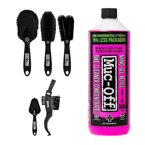 Muc-Off Nano Tech Bike Cleaner Concentrate 1L + 5 Brush