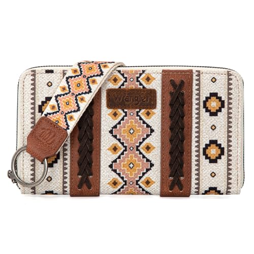 wrangler wallet purse for women western aztec clutch wristlet wallet with credit card holder