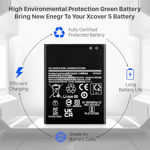 Akku für Galaxy XCover 5, Neues Upgrade 3200mAh Ersatzakku für Galaxy Xcover 5, EB-BG525BBE 1ICP5/54/67