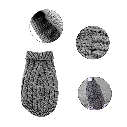 Jagowa Dog Jumpers Sweater Knitted Clothing Winter Pet Clothing Dog Sweater Jumper Clothing for Small Medium Sized Dogs Indoor Outdoor(Large Size) - Image 2