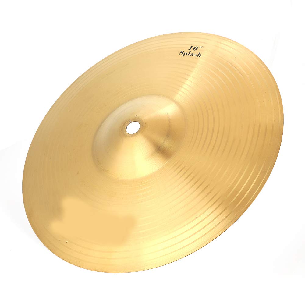 Piatto Splash da 10 Pollici, Finitura Tradizionale in Ottone per Set di Batteria Piatti Classici Accessori per Strumenti Musicali Personalizzati per Set di Batteria per Rock, Metal e Fusion