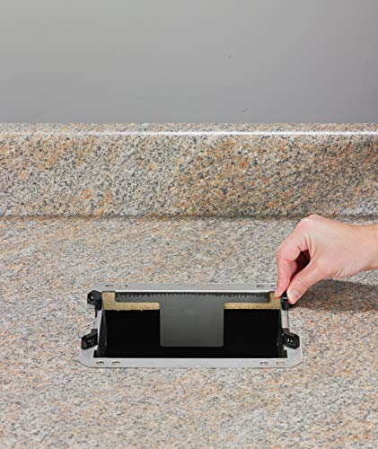 San Jamar H2005Clbk Venue In-Counter Napkin Dispenser, Fullfold, 7" X 5.5" X 20", Clear/Black #TOP4