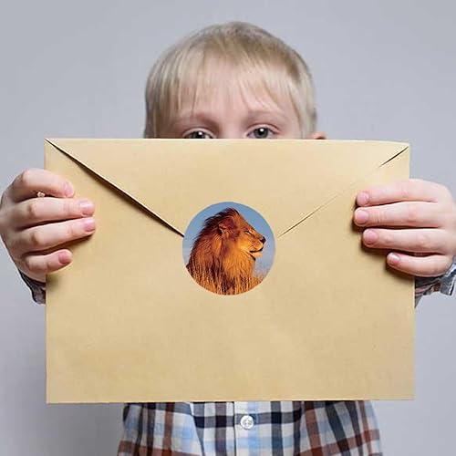 Miniatura 5 de Hohamn 600 calcomanías de animales de zoológico para niños, calcomanías redondas de animales de la selva de 1.5 pulgadas para niños y niñas, regalos