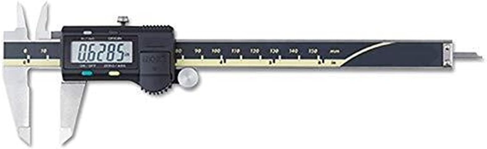 500-196-30 Advanced Onsite Sensor (AOS) Absolute Scale Digital Caliper, 0 to 6 Inch/0 to 150mm Measuring Range, 0.0005 Inch/0.01mm Resolution, LCD