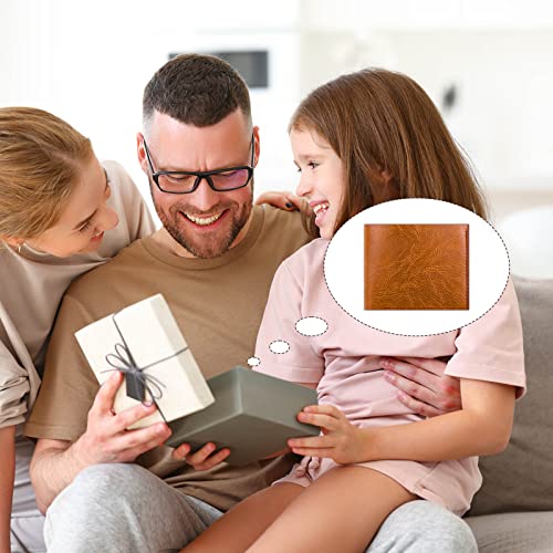 Sotiff 12 Pcs Leather Wallets Bulk for Men PU Trifold Blanks Wallet in Bulk for Laser Engraving Christmas Father Gift(Khaki)4