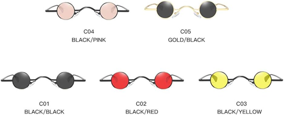 KESYOO Circle Glasses Small Round Frame Sunglasses Creative Eyeglasses Decorative Party Glasses Beach Eyewear for Men Women (Black) - Image 4