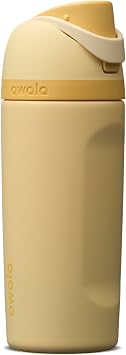 Owala FreeSip Insulated Stainless Steel Water Bottle, 475ml, Butter Half