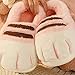 Cat paw slippers, cute and fashionable, plush and cozy, non-slip sole, suitable for indoor and outdoor walking (Brown, Adult, Women, 10, Numeric Range, US Footwear Size System, 11, Medium)