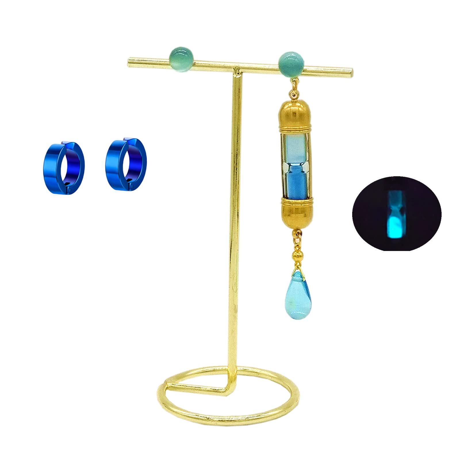 MANZ Manga Vanitas Cosplay Earring,Anime The Case Study of Vanitas Cosplay Luminous Hourglass Earring