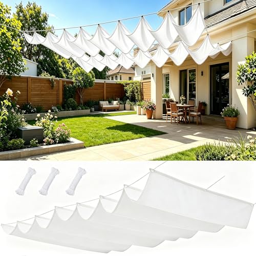 Toiles d'ombrages avec oeillets anti-UV pour terrasse et patio - 2