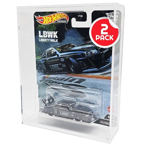 EVORETRO Premium Protector Case Compatible for Hot Wheels Premium Series – Set of 2, Durable Display & Storage Case to Safeguard Your Collectibles, Diecast Cars, Transparent Design for Optimal Viewing