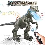 Dinosaur Toys 26" Big for Kids 8-12 Boys Girls, Rechargeable Remote Control Walking Velociraptor wit