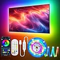 LED TV Backlight, 16.4ft RGBIC TV Backlight for 55-70 inch TV, Smart LED Light for TV with Bluetooth APP and Remote Control, Color Changing Colorful LED Light, Music Sync Function, 99+ Scene Modes