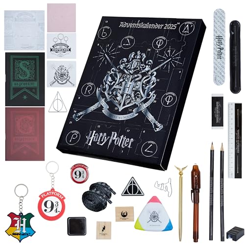Harry Potter Adventskalender 2025, Schreibwaren Adventskalender Kinder und Teenager