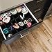 MIFXIN Underwear Socks Storage Organizer Drawer Divider 30 Cell Foldable Closet Drawer Organizer Storage Box Bin for Socks Bras Underwear Ties with Dust/Moisture Proof Cover (Black)