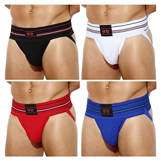 Arjen Kroos Sexy String Tanga Jockstrap Hombre Ropa interior for Sport Bike Gym S M L XL (Negro / blanco / azul / rojo (paquete de 4), Large/33.1-35.8 inch)