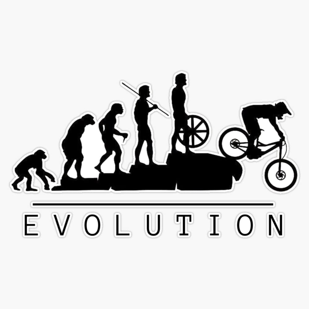Vision Signs Mountain Bike Evolution Sticker Bumper Sticker Vinyl Decal 5inch (VISION-XMAS-STICKERS-076)