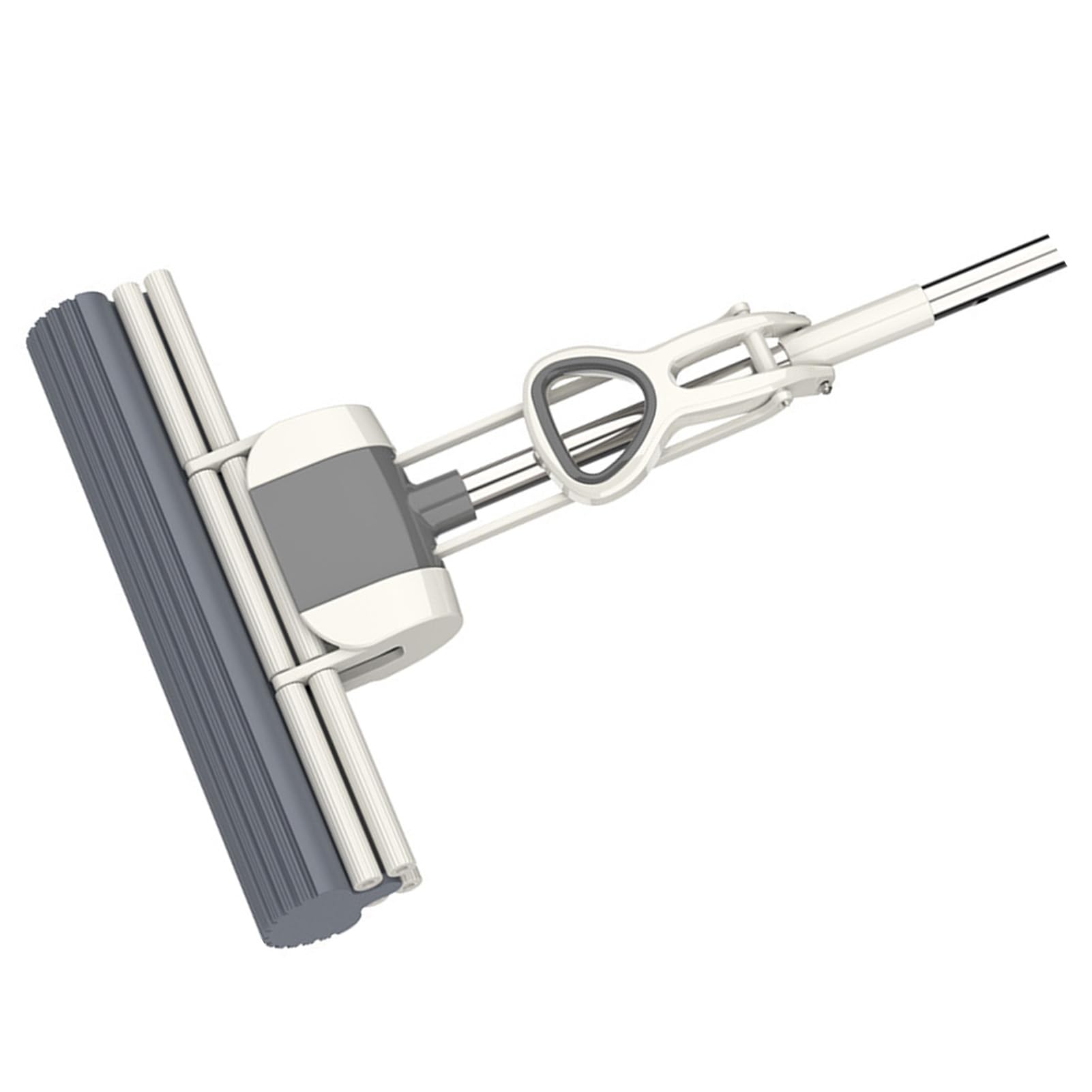 Trapeador de Esponja, Trapeador de Esponja con Rodillo Exprimible Multifuncional de Mano liviano con Mango de Acero Inoxidable para Limpieza de Pisos Laminados de Mármol y