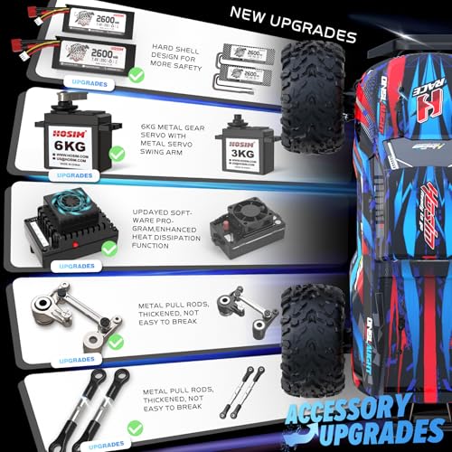 Image of Hosim 1:10 68+ KMH Brushless RC Cars for Adults, High Speed Remote Control Car Boys, 4X4 All Terrains Waterproof Off Road Hobby Grade Large Fast Racing Buggy Toy Gift Monster Trucks