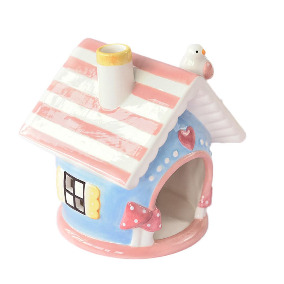 jojofuny Keramik Hamsterbett als Sicheres Haustier Ruhenest mit Rosa Farbe Kleines Versteckhaus für Kleine Haustiere und Winzige Mäuse im Käfig