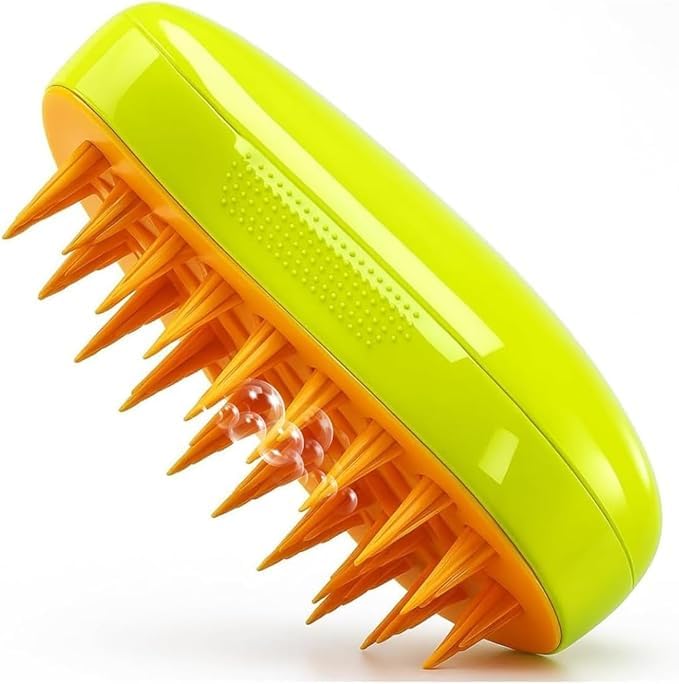 Escova Elétrica a Vapor para Pets – Removedor de Pelos para Gatos e Cachorros,