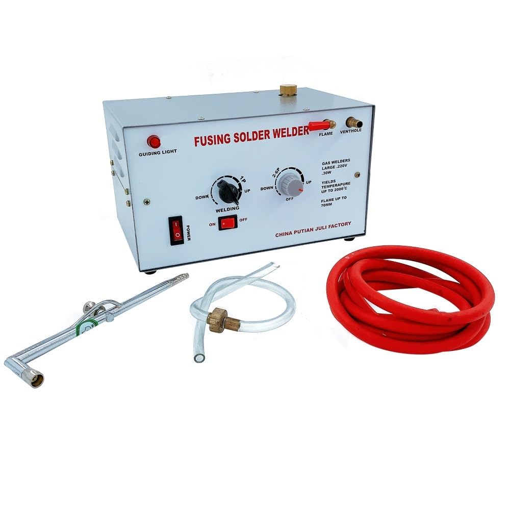 30W Welding Machine Melting Gold Silver Jewelry Welder Fusing Solder Gasoline Fuel Maximum Temperature Up to 2000