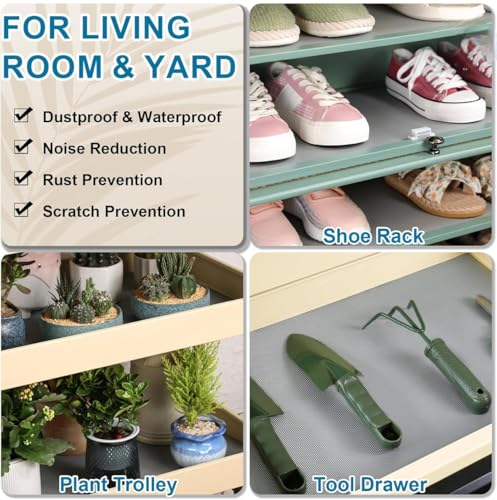 Image of Multipurpose EVA Shelf Roll Grey, 45x300cm - Anti Slip Cupboard Mat, Kitchen Drawer Liner, Fridge Shelf Protector, Water Resistant Wardrobe, Washable Storage Sheet